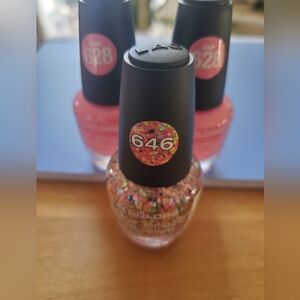 Nail Polish L A Colors Bundle Of 3 Color Craze Pink And Confetti .44 Oz